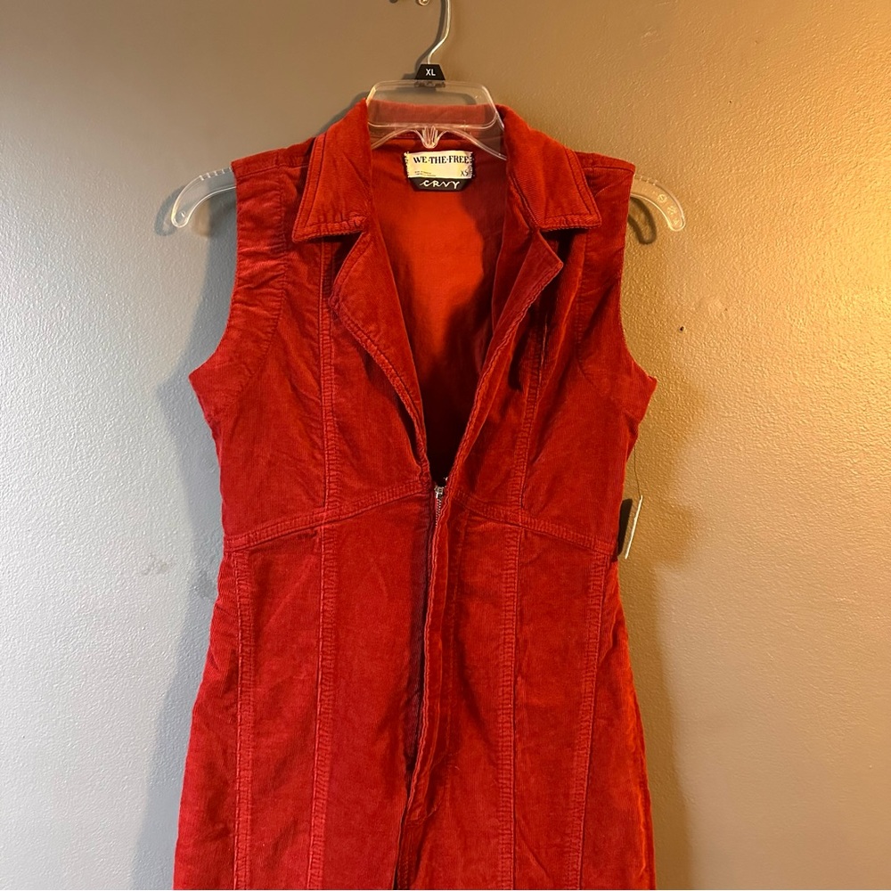 Free People CRVY Ring Alarm Red Jumpsuit NWT - Picture 4 of 8